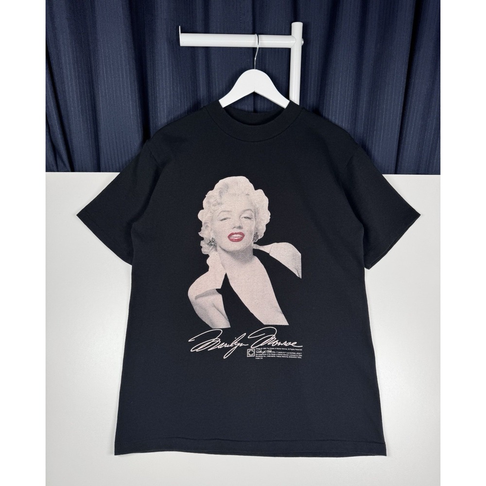 Vintage 1995 MARILYN MONROE Shirt - Black Single Stitch - Made in USA - Medium